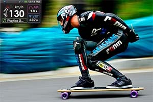 Мировой рекорд скорости на скейте