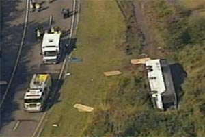 Канадский автобус перевернулся в США