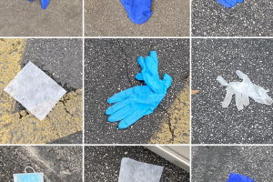 Штрафы для тех, кто бросает на землю маски и перчатки