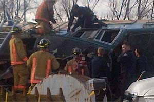 Поезд сошел с рельс в районе Burlington