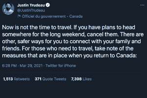 Трюдо – отмените планы на длинные выходные