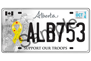 Новые таблички номеров в Альберте