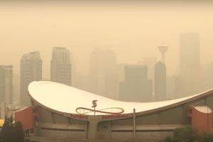 Загрязнение воздуха в Калгари на высоком уровне