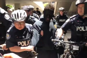 В Торонто арестовали мужчину, который окрасил лицо черной краской